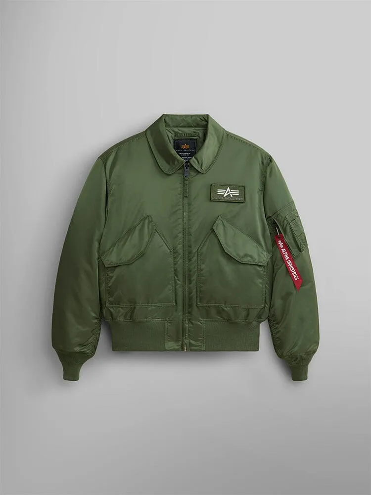 Alpha Industries CWU 45/P bomber nylon noir matelassé