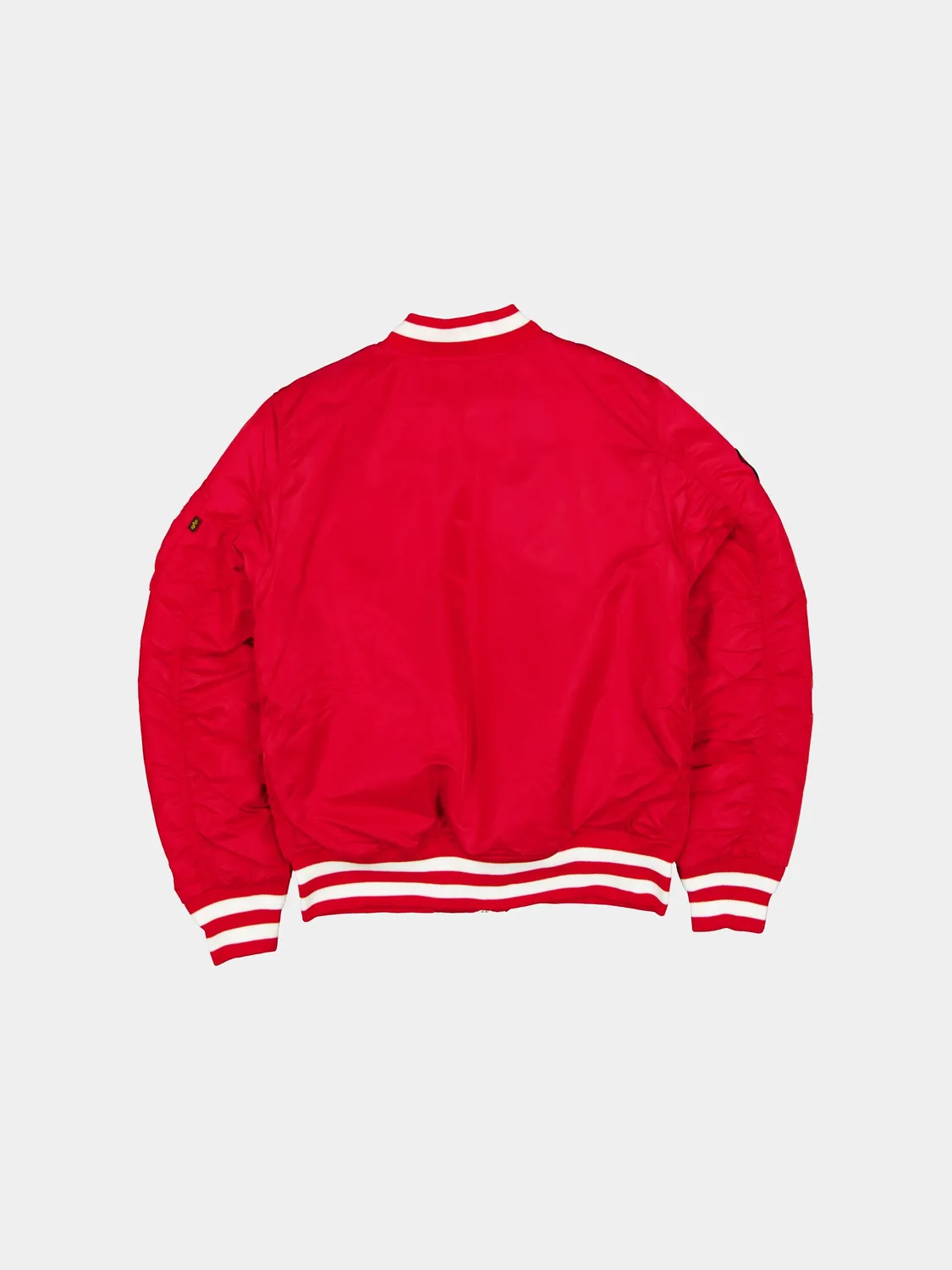 Alpha Industries MA-1 Chiefs bomber rouge brodé léger