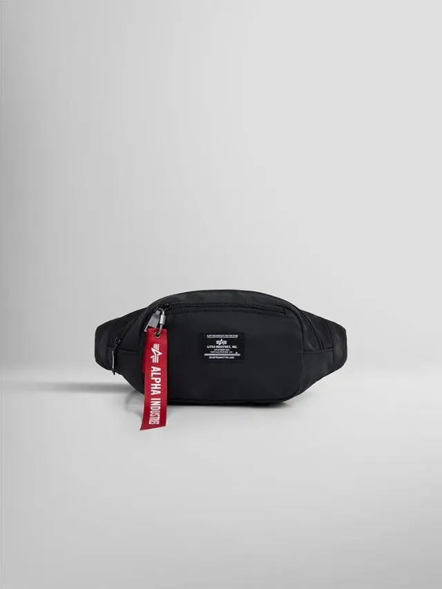 Alpha Industries Crew sac banane noir nylon 4L