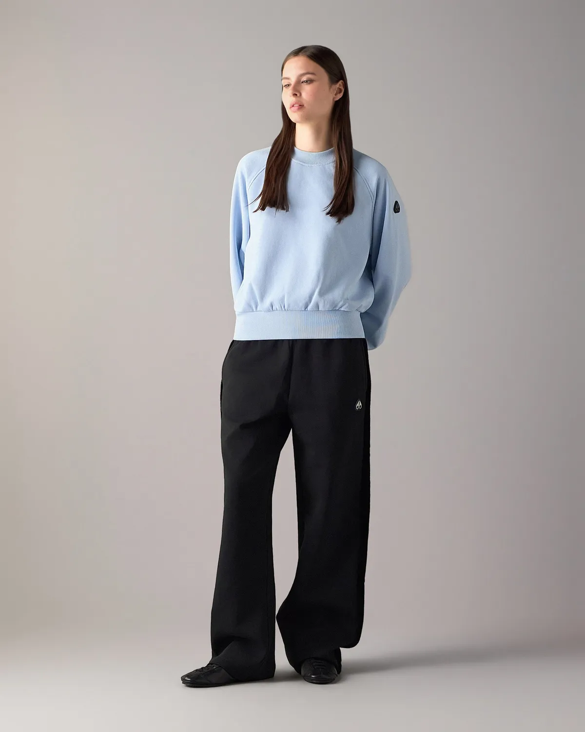 Moose Knuckles YYZ Crewneck sweat Blue Ice relaxed