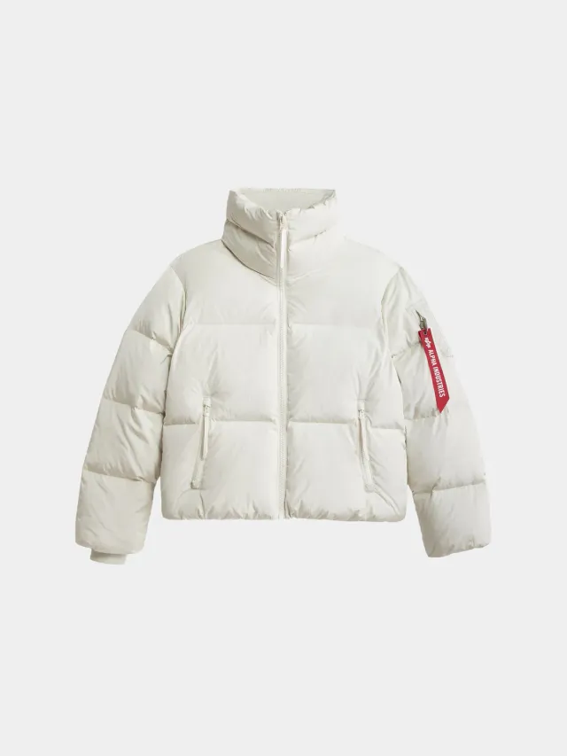 Alpha Industries Sierra doudoune courte femme blanc dune
