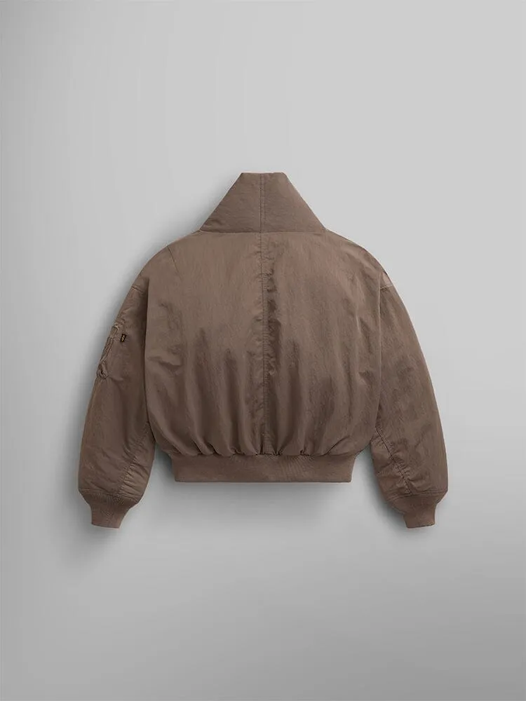 Alpha Industries Shawl Collar blouson bomber femme marron duvet