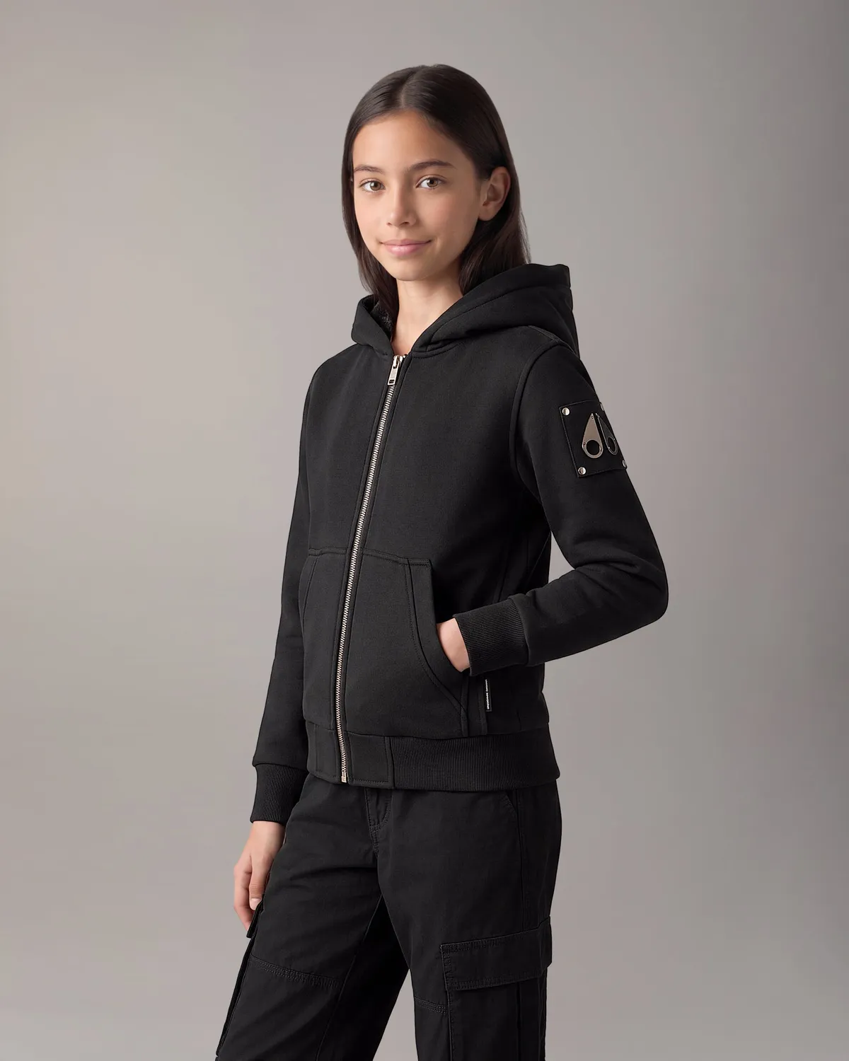 Moose Knuckles Classic Bunny sweat noir enfant
