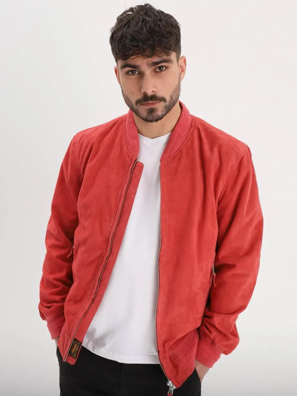 Daytona Windon bomber homme cognac daim chèvre