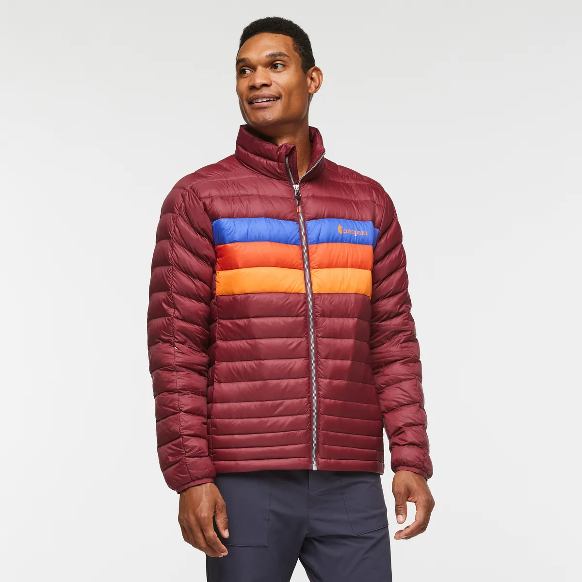 Cotopaxi Fuego doudoune homme Stone Burgundy Stripes