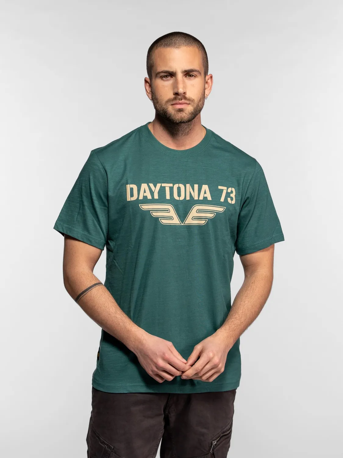 Daytona 73 Bell t-shirt homme black coton peigné