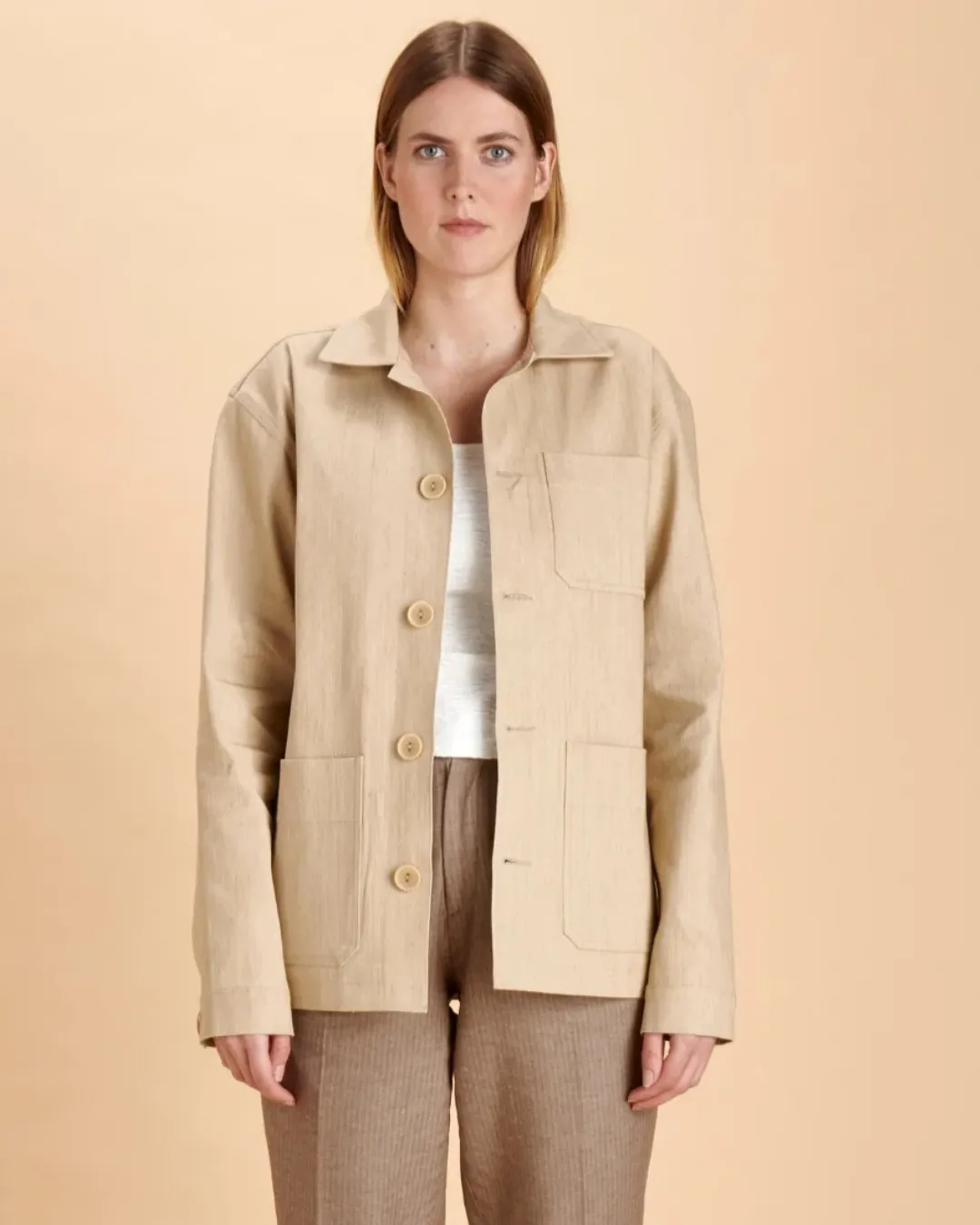 Soubacq Le Bleu Damour veste gabardine coton