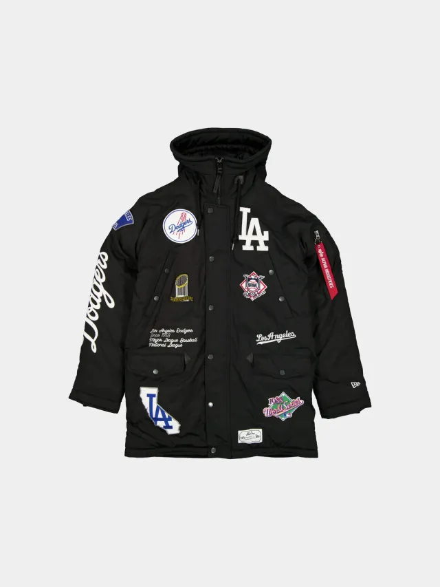 Alpha Industries N-3B Dodgers x New Era parka homme noire grand froid
