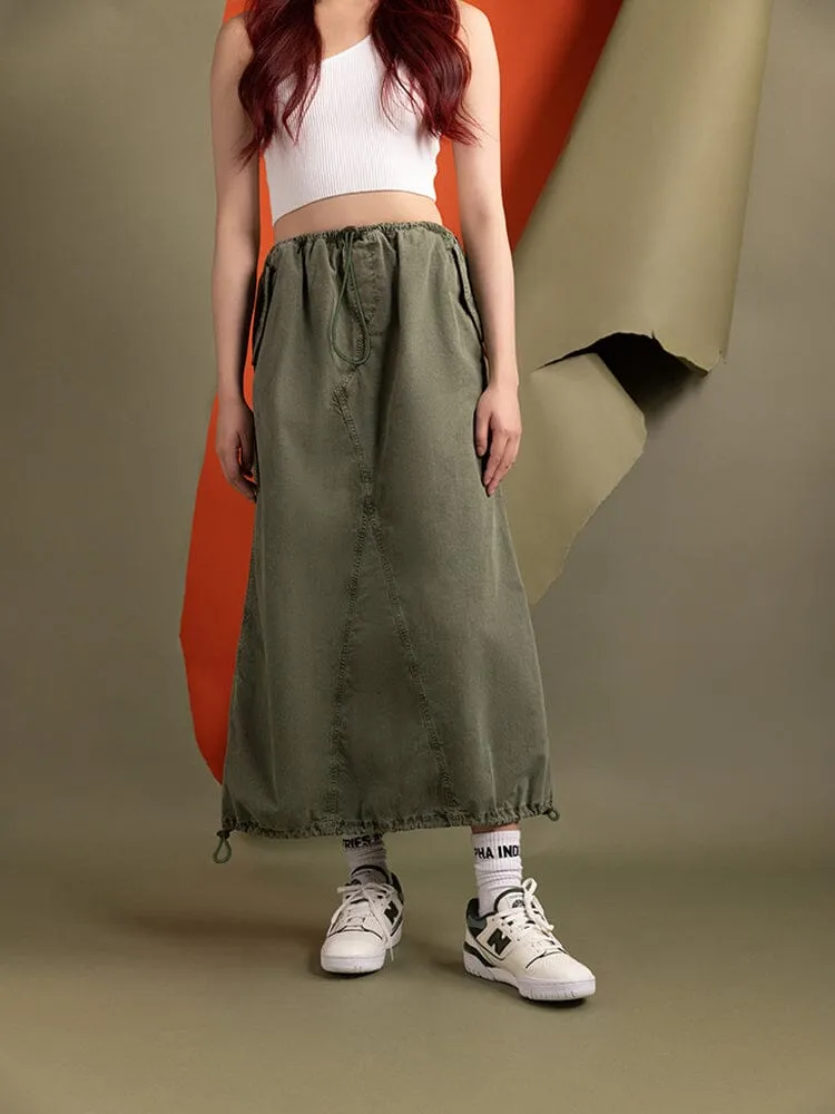 Alpha Industries Drawcord OG-107 jupe longue verte coton