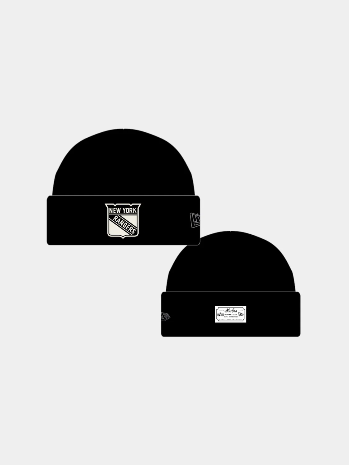 Alpha Industries Rangers bonnet court noir laine mérinos