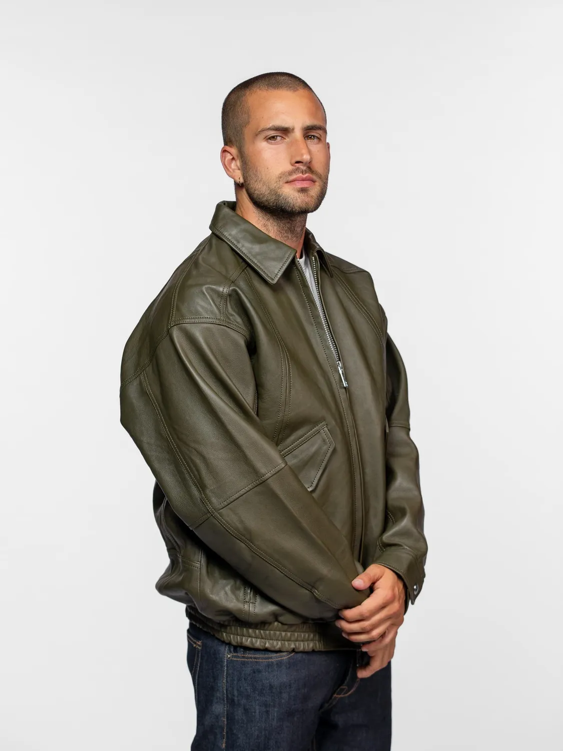 DAYTONA Dekalb blouson cuir oversize noir