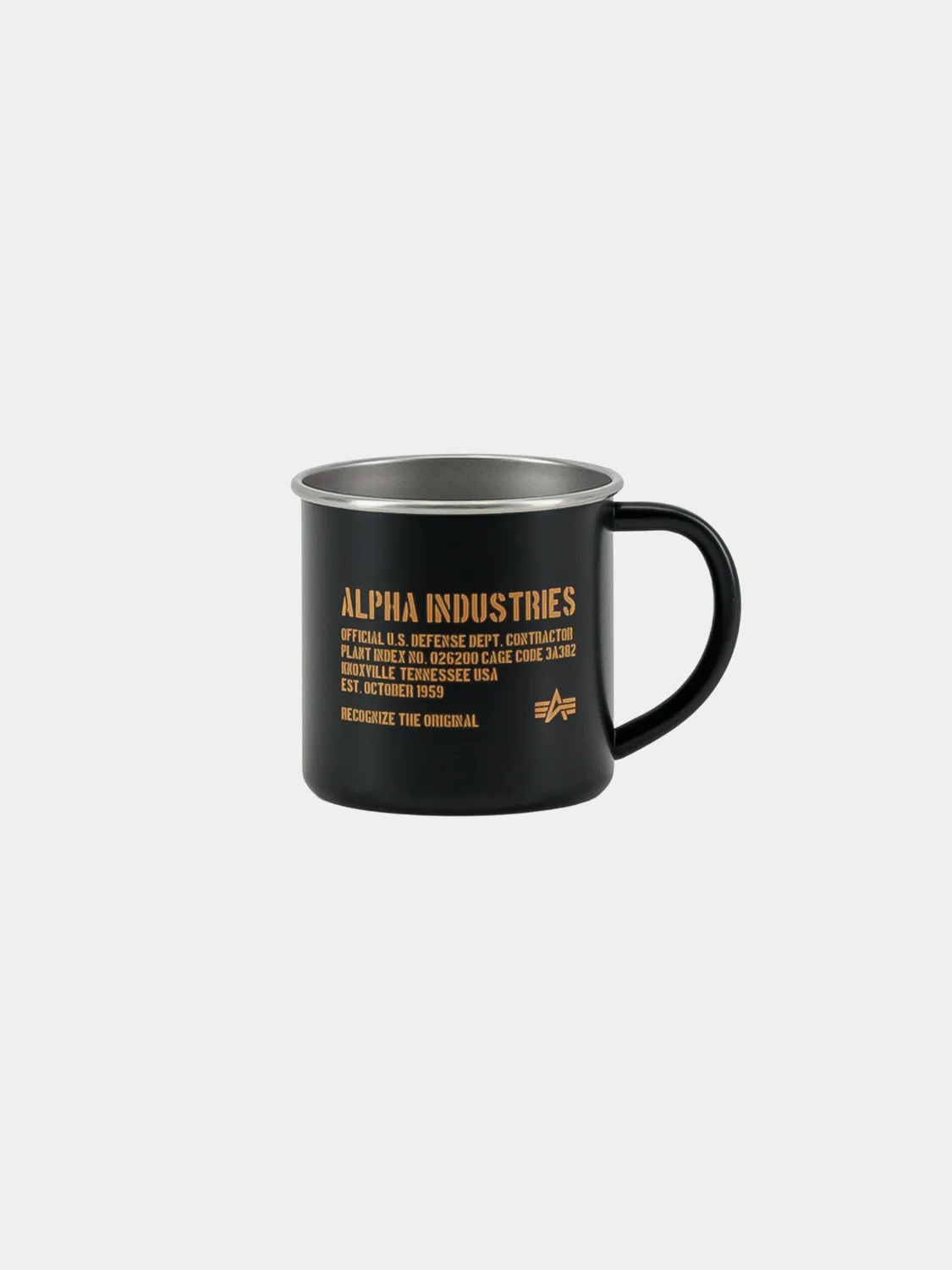 Alpha Industries Steel mug acier inoxydable noir logo