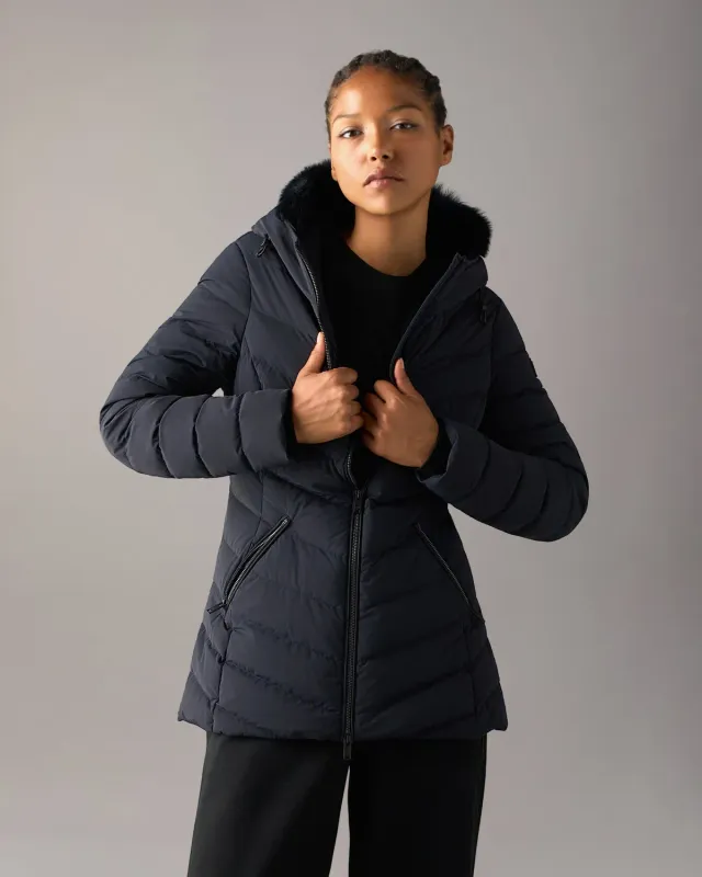 Moose Knuckles Roselawn doudoune cintrée bleu