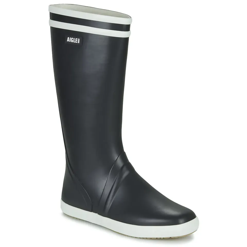 Aigle Goeland botte pluie homme Marine Blanc 2