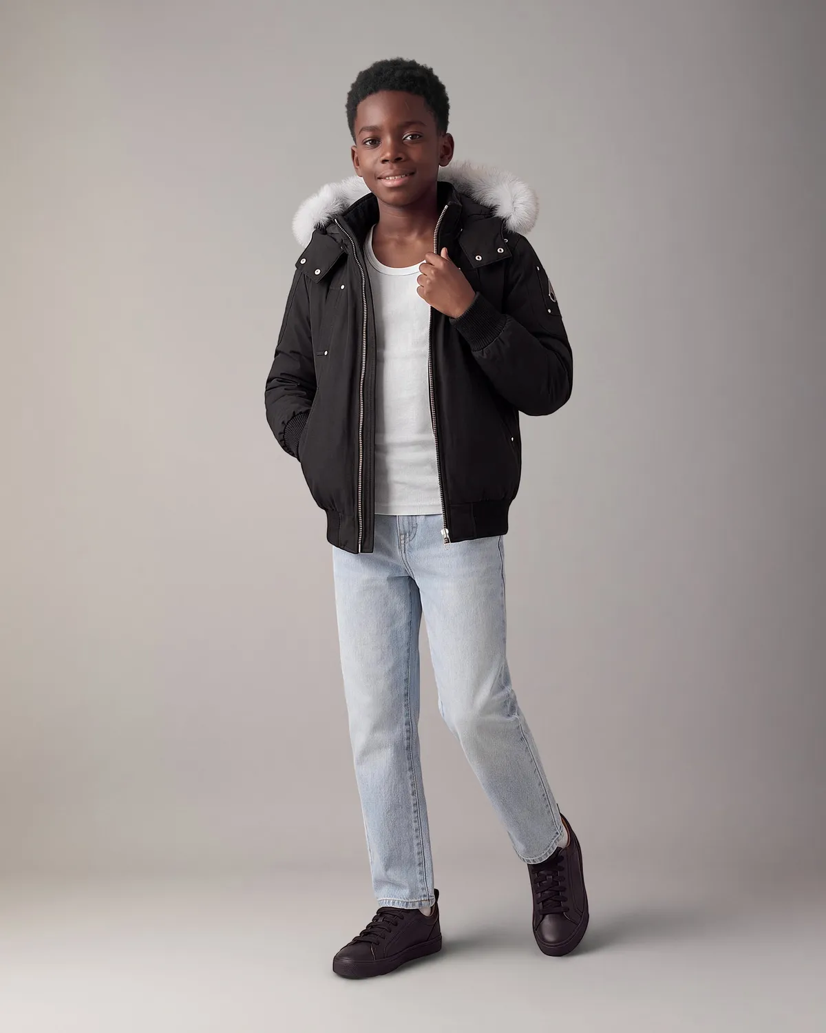 Moose Knuckles Original Down Bomber blouson noir duvet enfant
