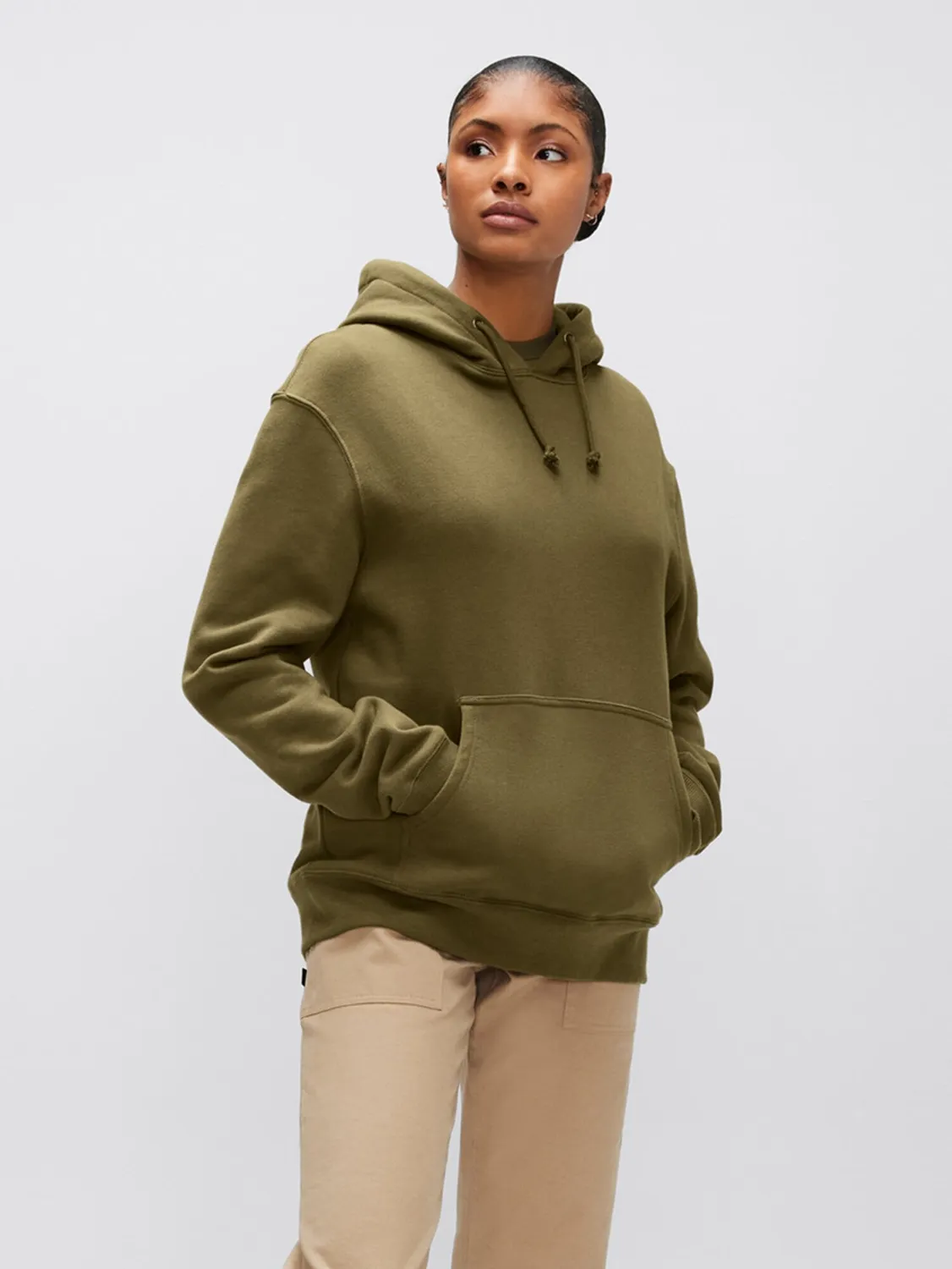 Alpha Industries hoodie sweat olive capuche coton