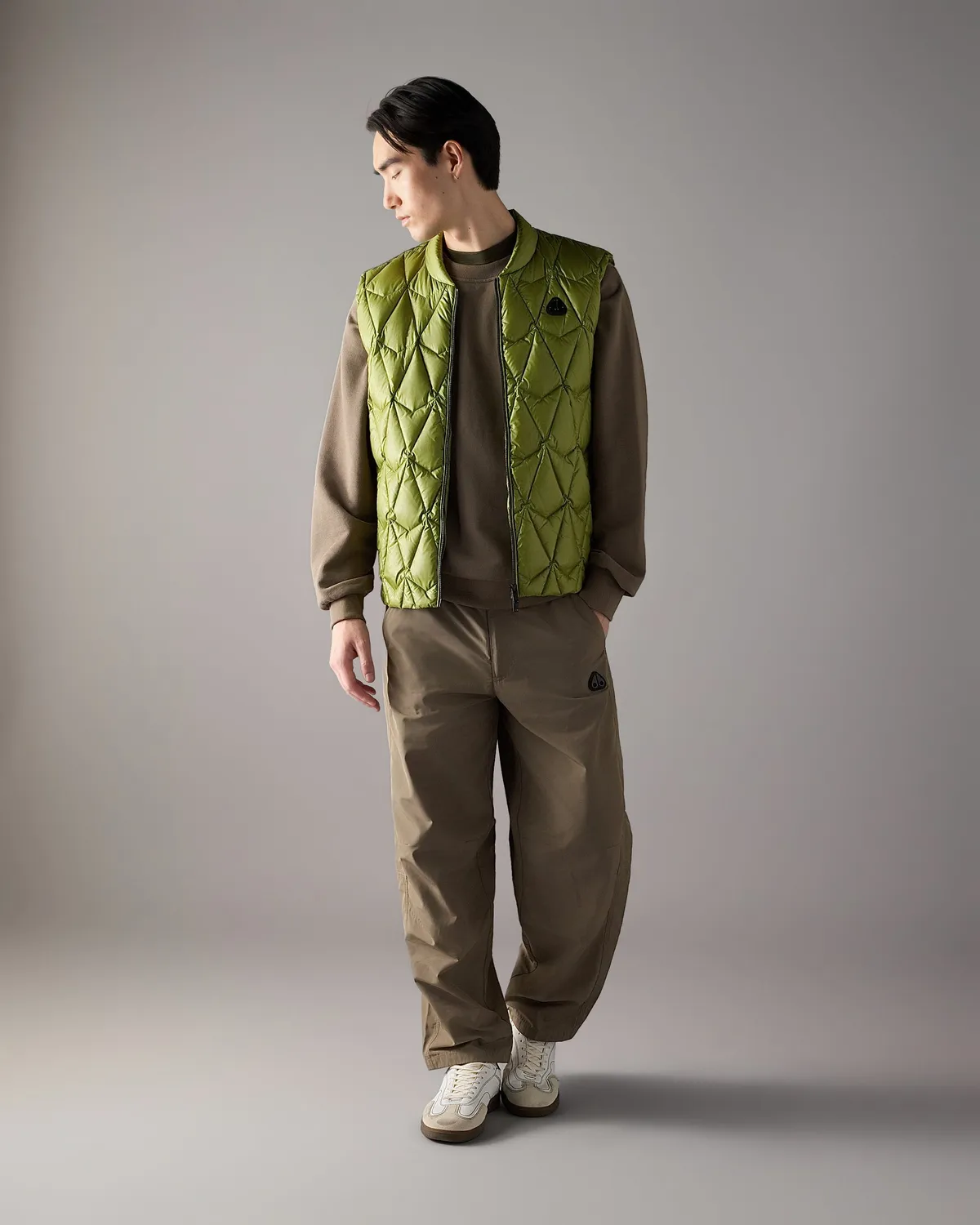 Moose Knuckles Iceberg Quilt Down Vest gilet clover matelassé