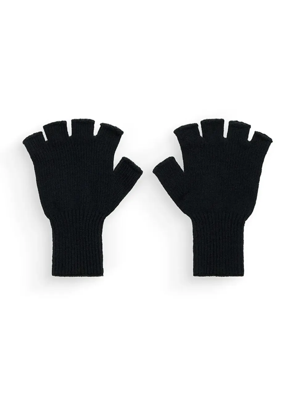 Anonymous Ism x Alpha gants sans doigts laine noir