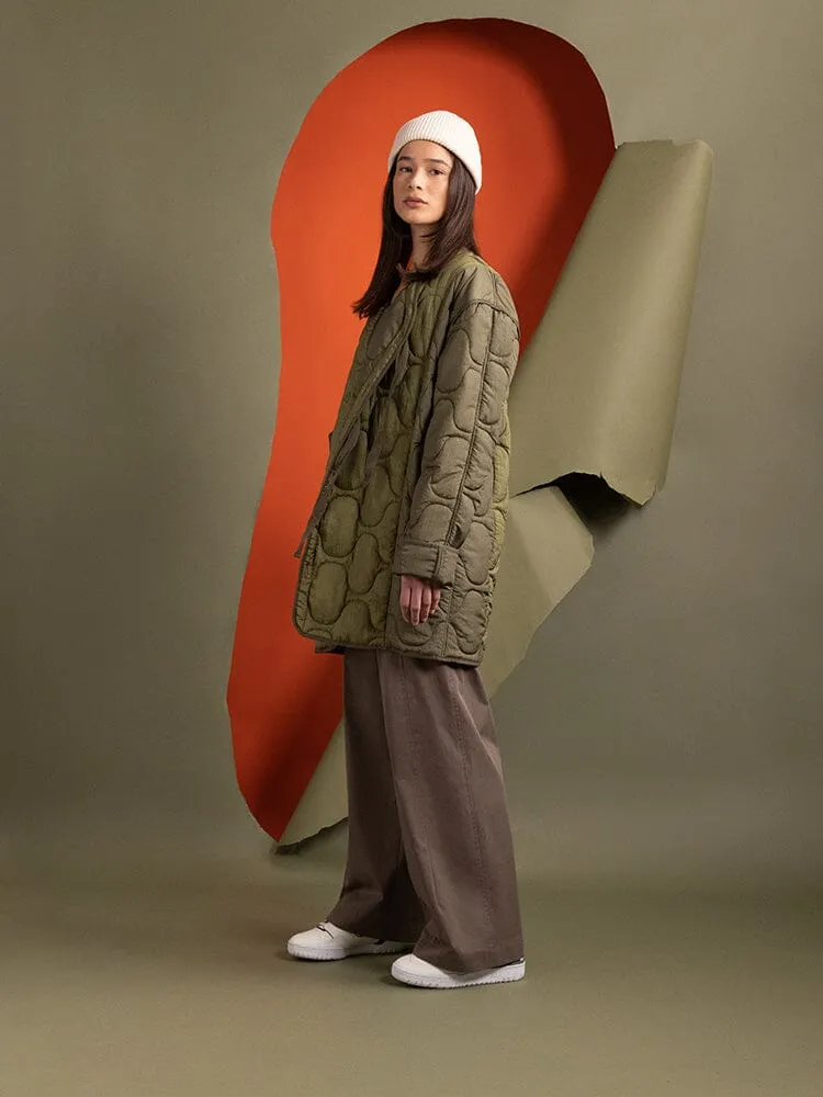 Alpha Industries Mixed Media liner long femme vert