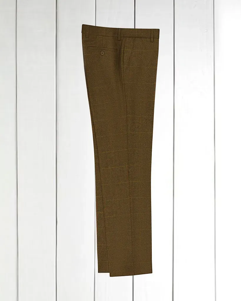 Hollington Siza pantalon tweed rouge à carreaux