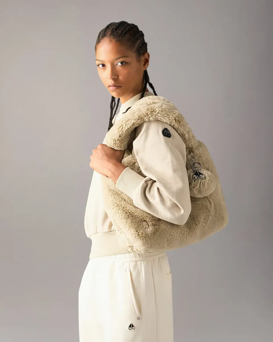 Moose Knuckles Mini Bunny Tote sac Alabaster peluche