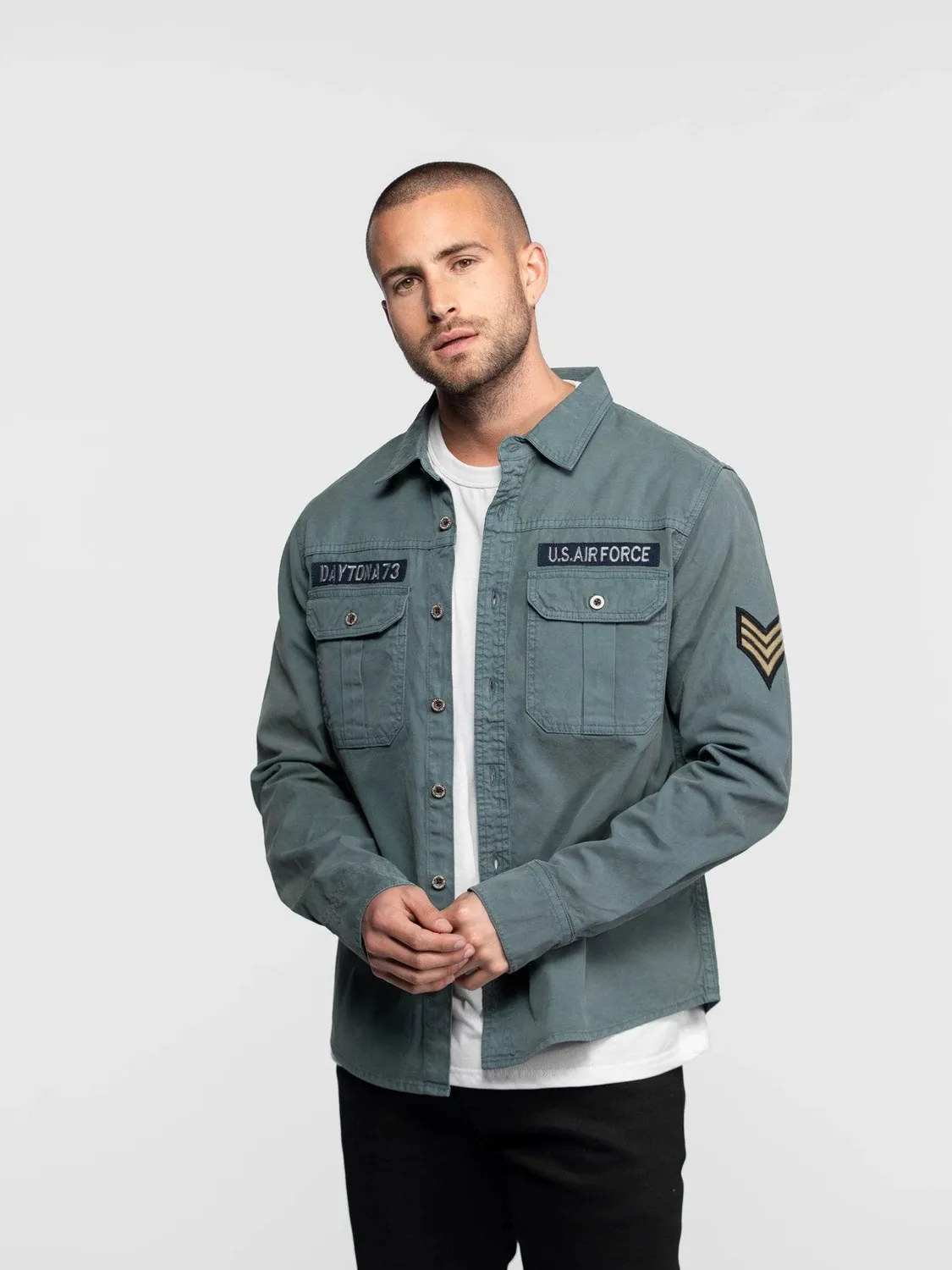 Daytona Lemoore chemise militaire coton beige delave