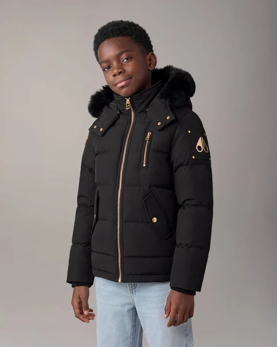 Moose Knuckles Gold Series Original 3Q doudoune enfant noir chaude