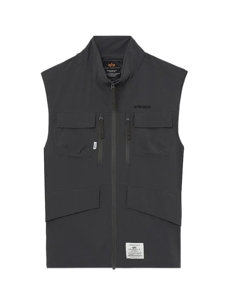 Alpha Industries UNFRM gilet tactique kaki nylon stretch