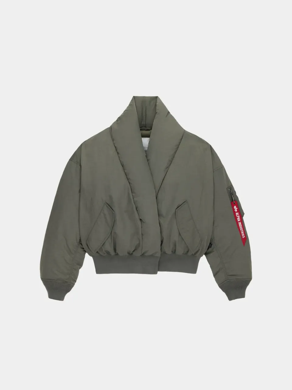 Alpha Industries Shawl Collar Bomber veste femme gris duvet