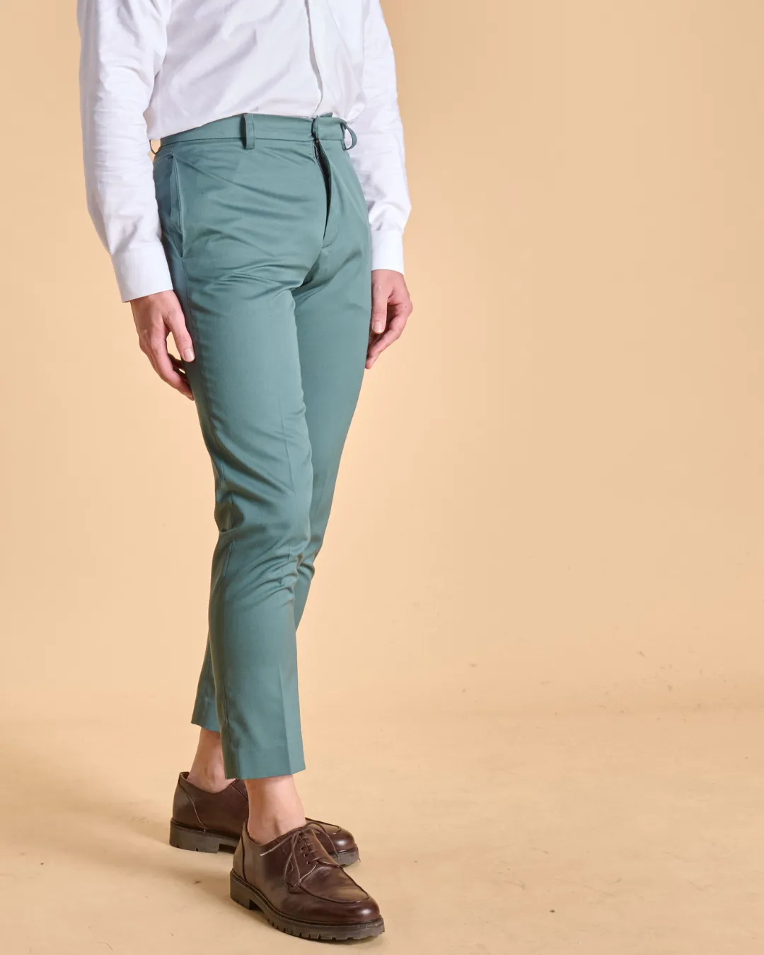 Soubacq Faubourg pantalon homme gabardine coton vert