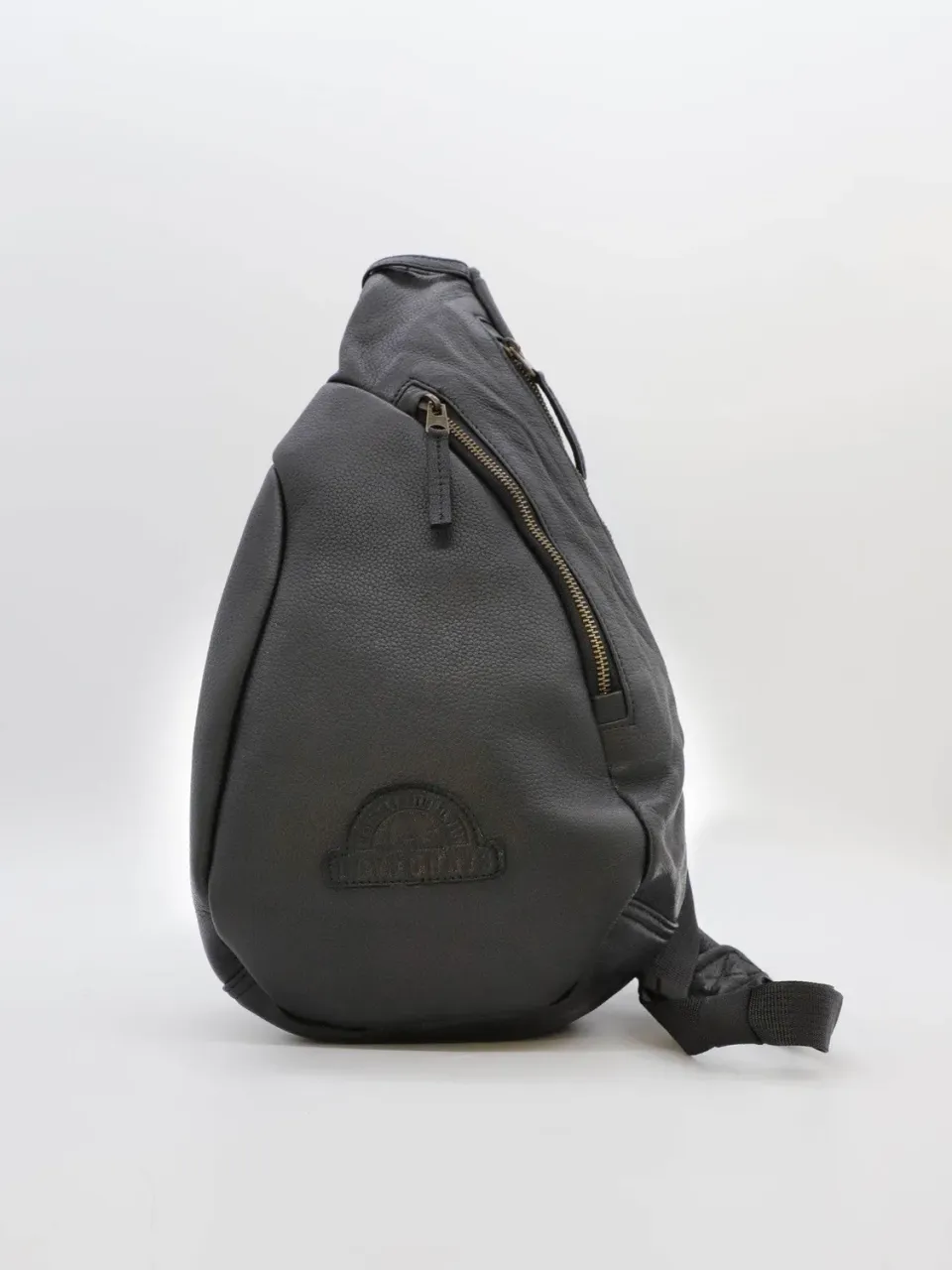 Daytona Siling sacoche cuir noir chèvre 2 poches