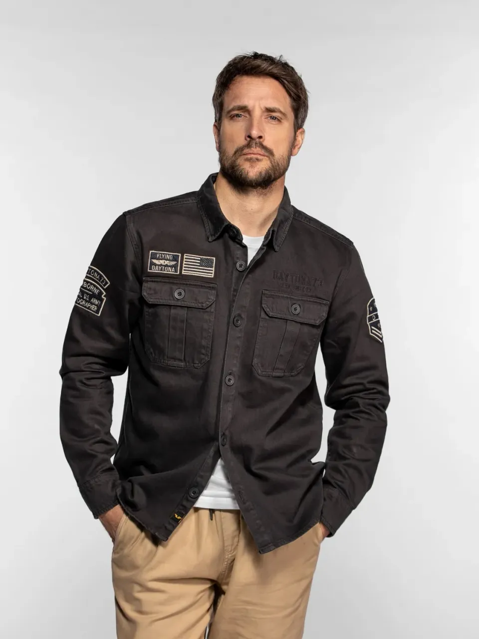 DAYTONA Wayne surchemise militaire homme denim