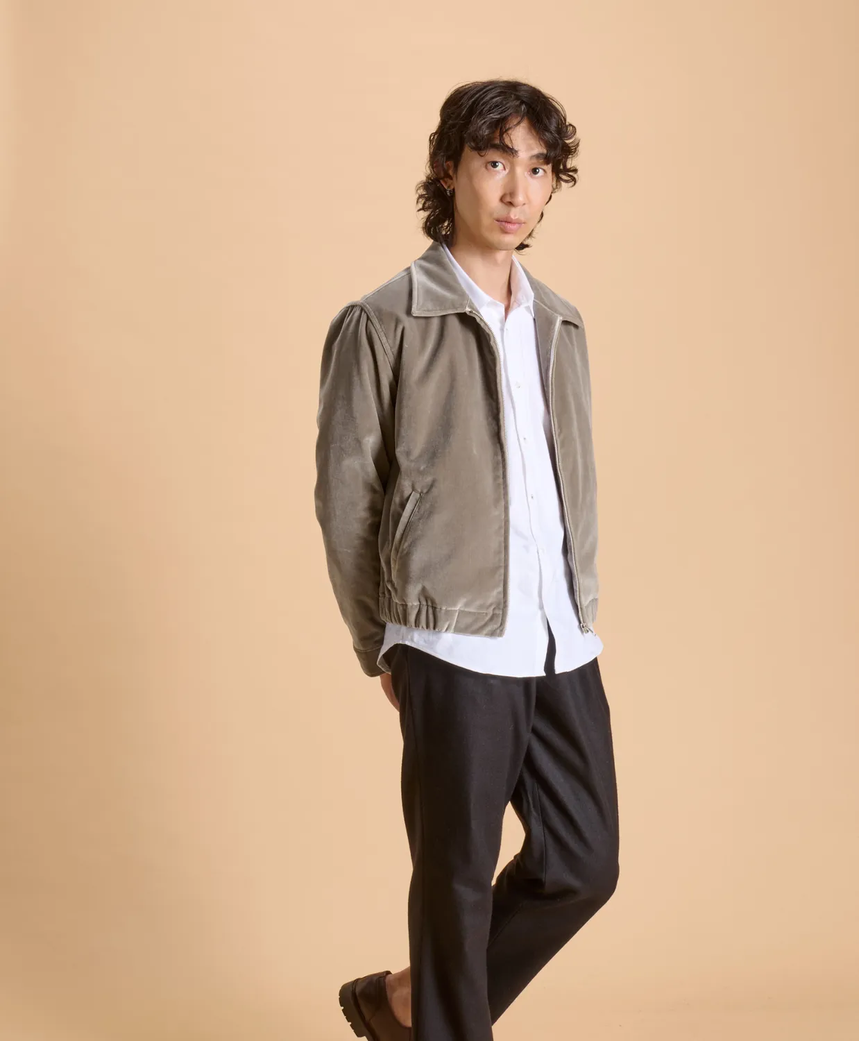 Soubacq Blouson Hippolyte blouson velours marron glacé