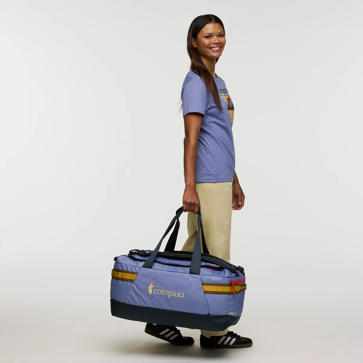 Cotopaxi Allpa Getaway 55L sac voyage bleu recyclé