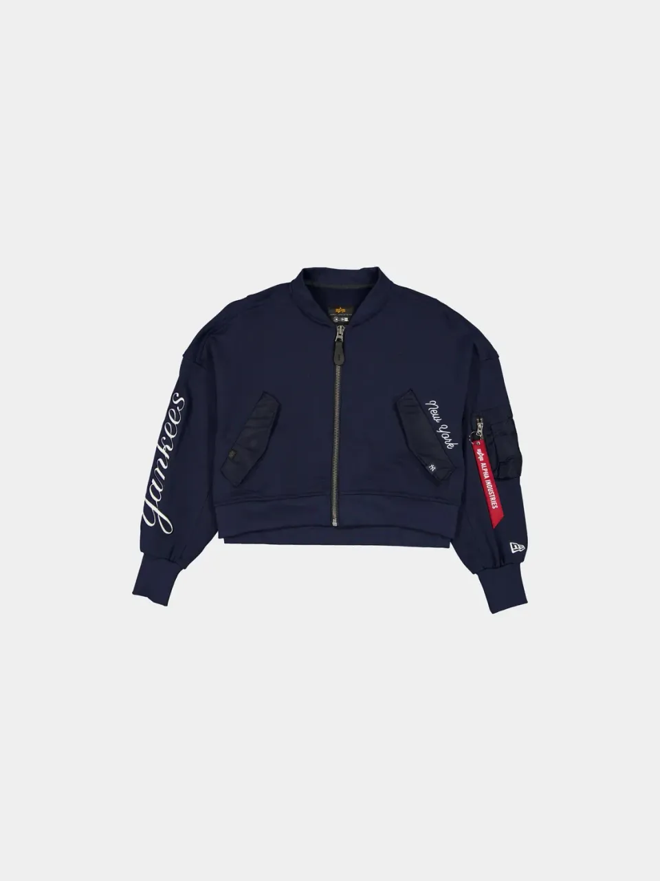 Alpha Industries L-2B Yankees veste molleton femme marine cropped