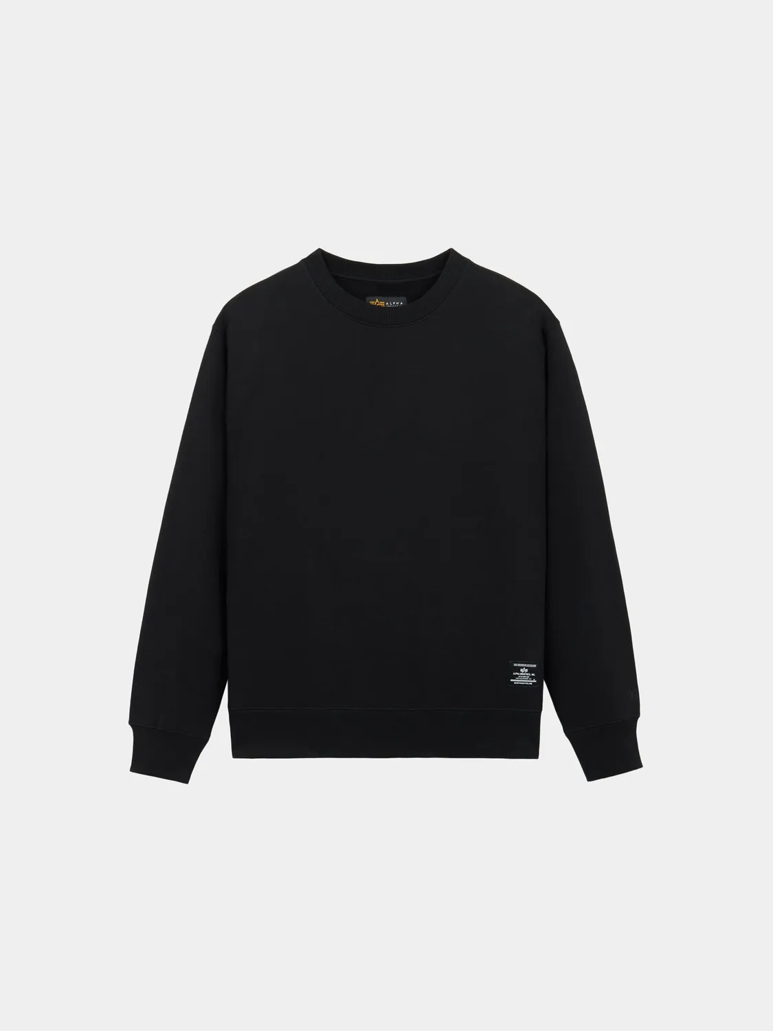 Alpha Industries Patched sweat col rond noir 320 GSM