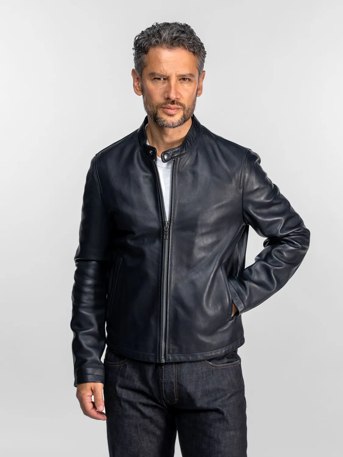 DAYTONA Hodos blouson cuir mouton noir motard