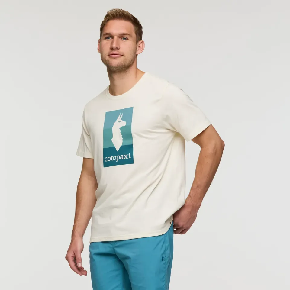 Cotopaxi Llama Block T-shirt homme Sea Spray coton bio