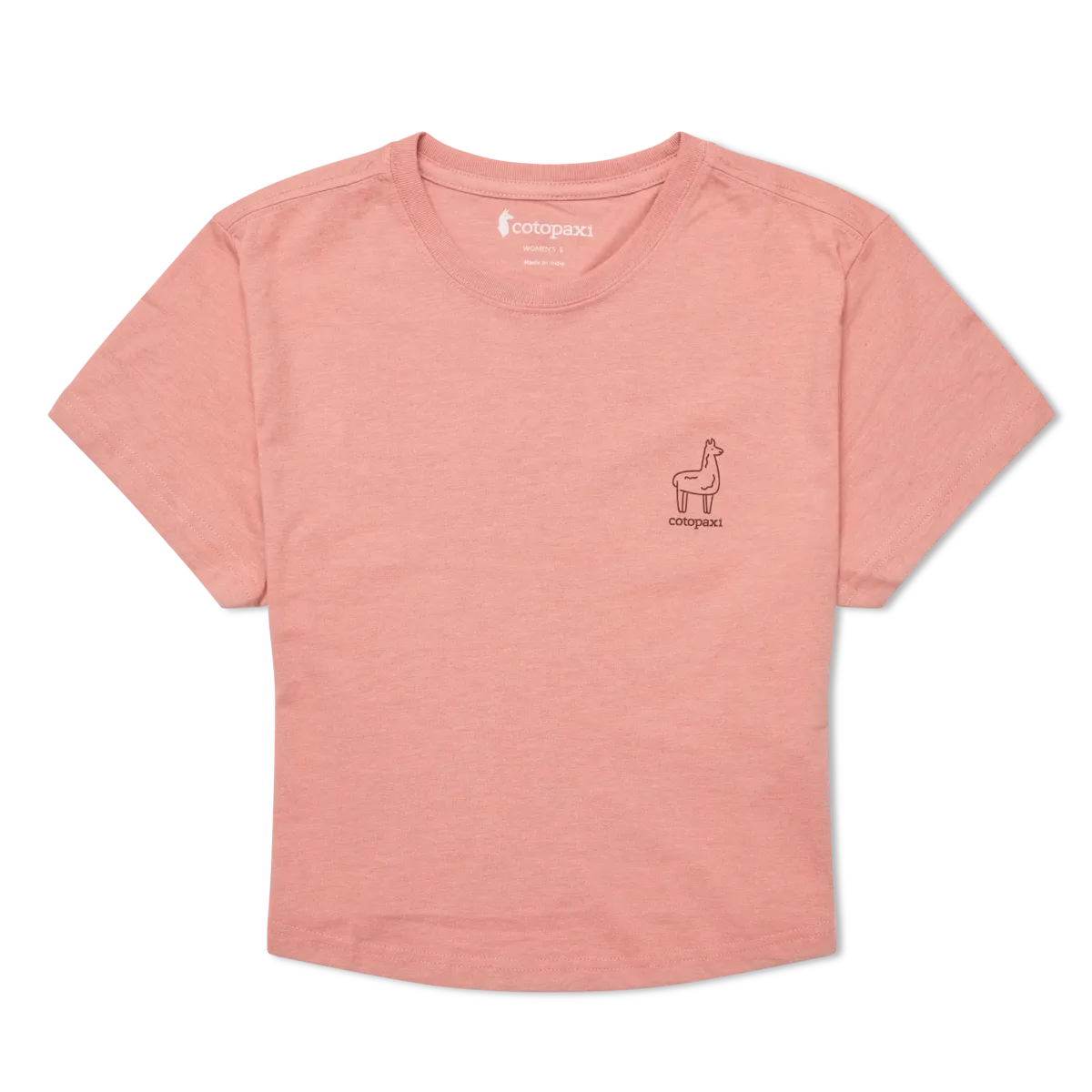 Cotopaxi Tiny Llama Crop tee-shirt femme Clay coton bio