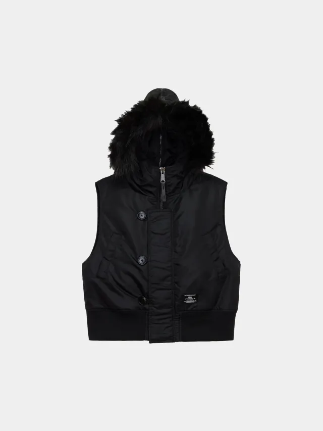 Alpha Industries N-2B gilet capuche femme noir