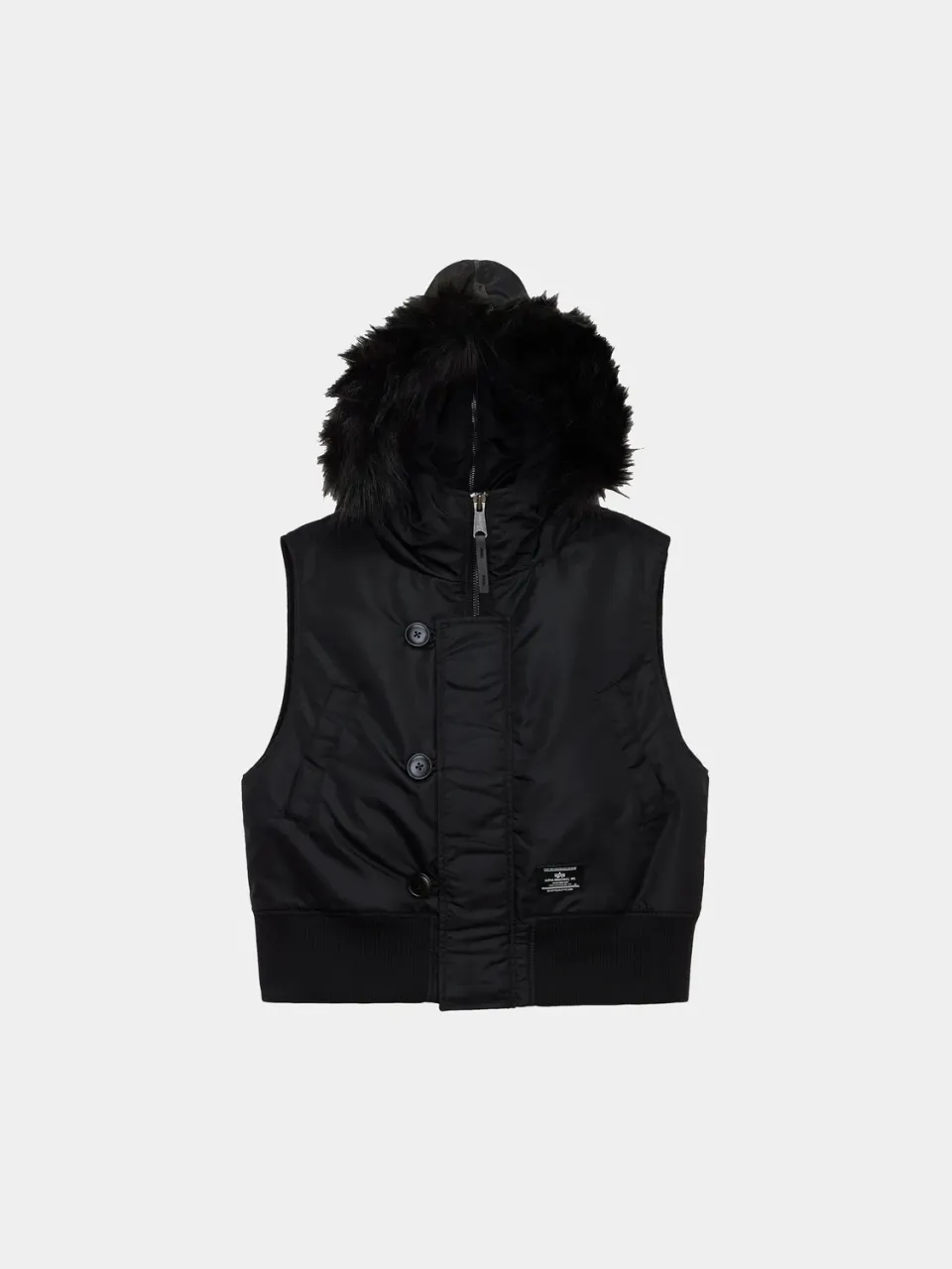 Alpha Industries N-2B gilet capuche femme noir