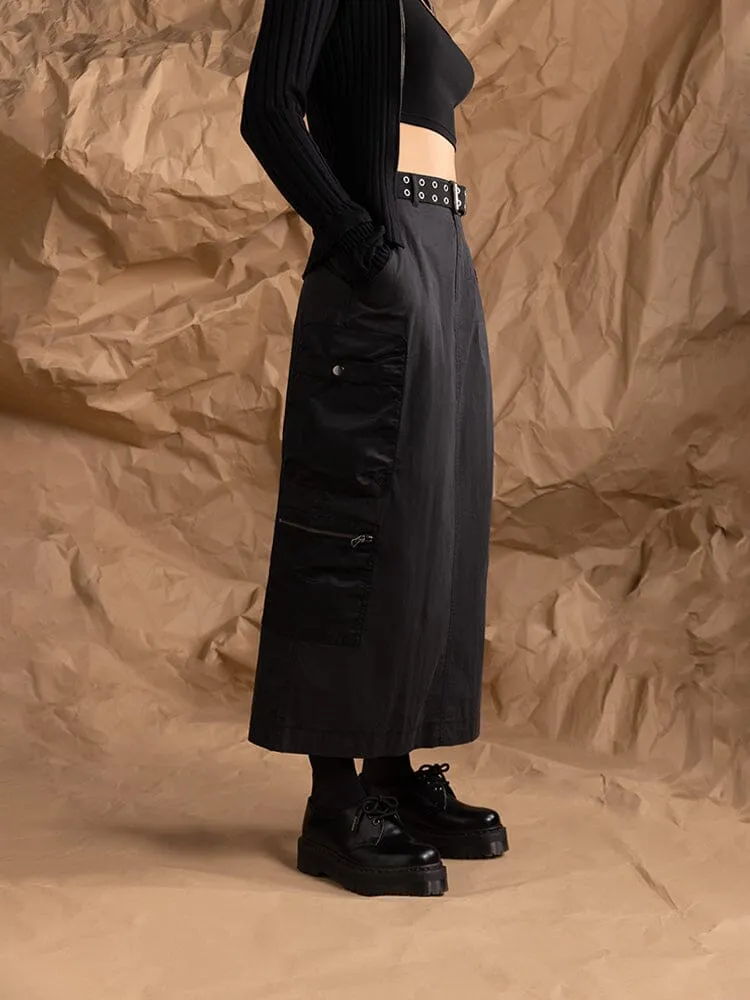 Alpha Industries M-65 jupe cargo noire longue