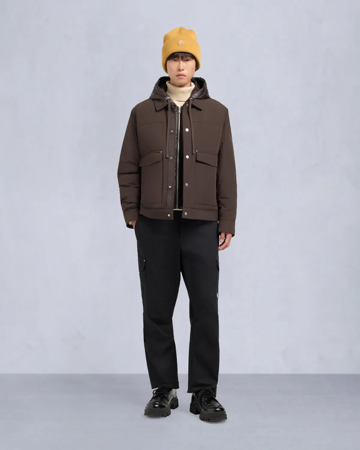 Moose Knuckles Brixton Down Trucker veste ashen déperlante