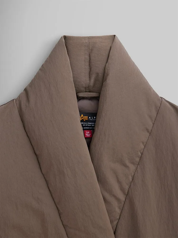 Alpha Industries Shawl Collar blouson bomber femme marron duvet