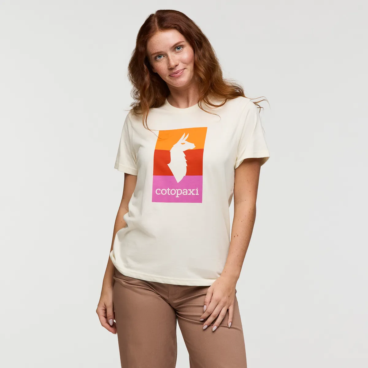 Cotopaxi Llama Block t-shirt femme Bone coton bio