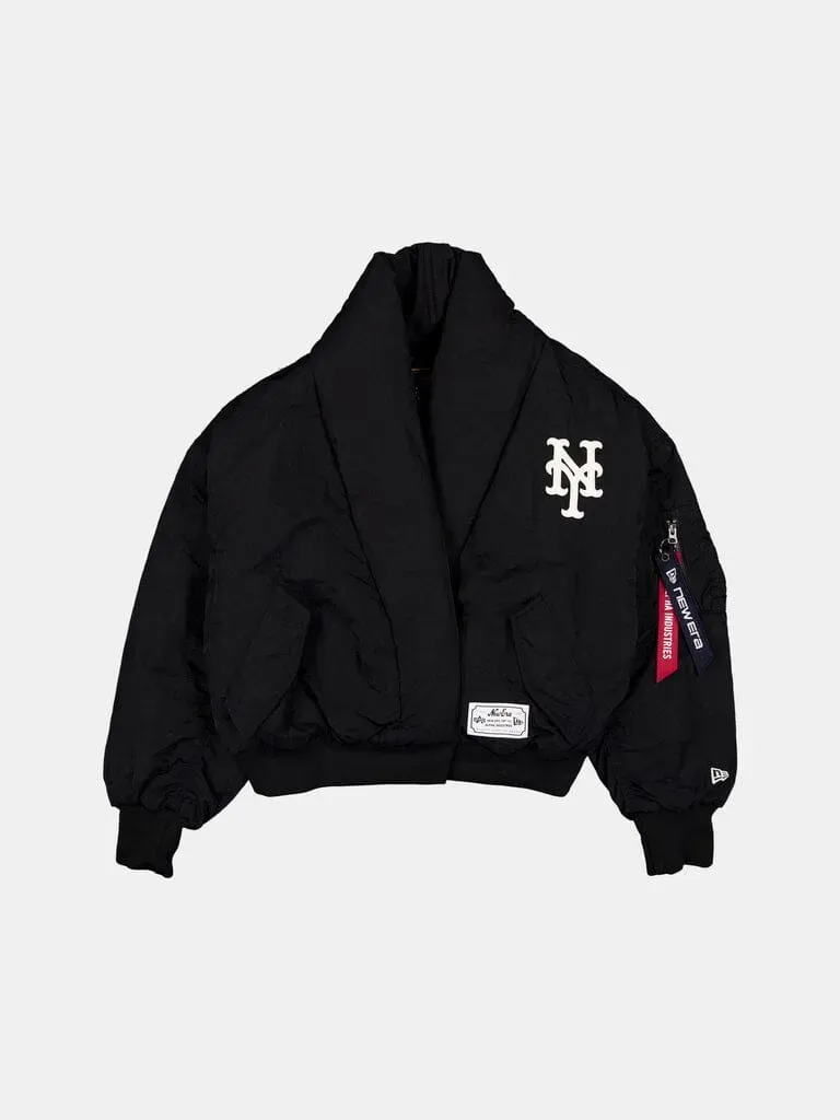 Alpha Industries Mets veste bomber femme noir col châle léger