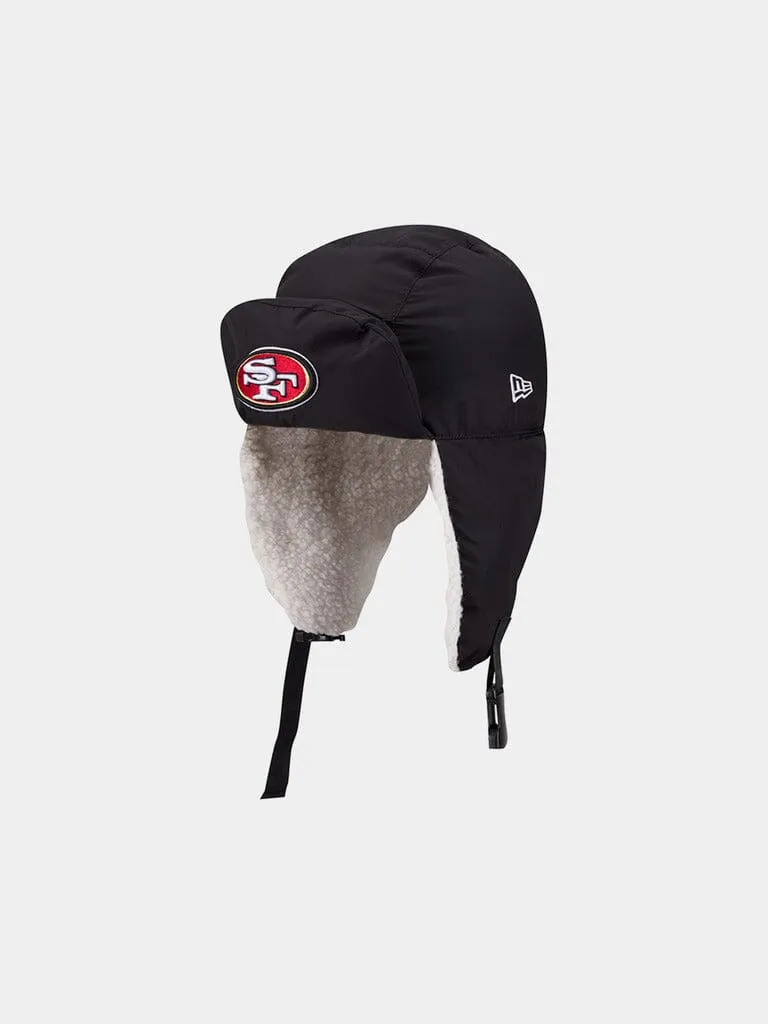 Alpha Industries 49ers x New Era bonnet trappeur noir matelassé