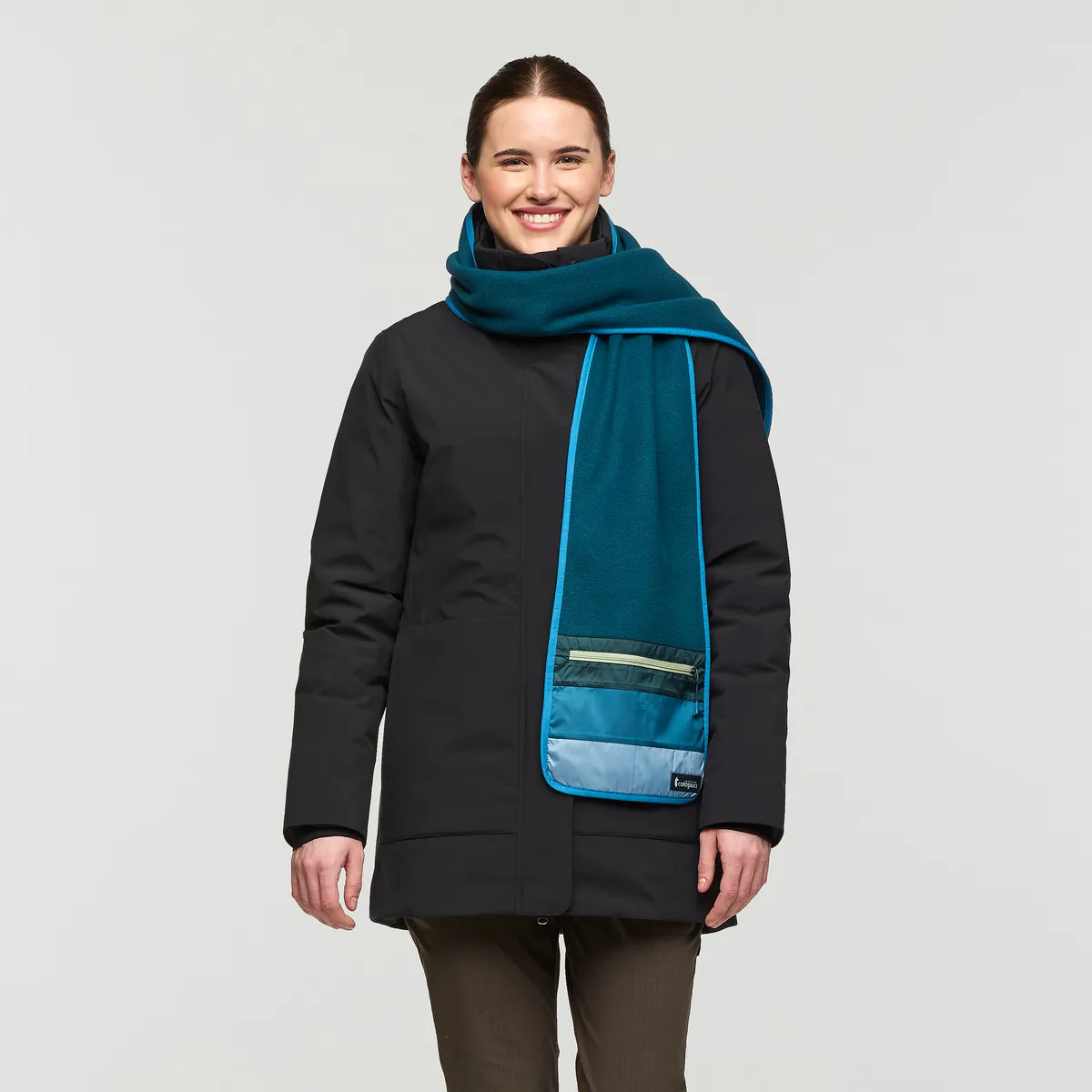 Cotopaxi Teca Fleece Scarf écharpe River Bed poche zippée