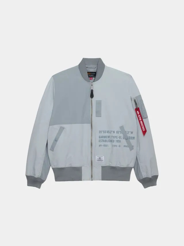 Alpha Industries L-2B Relaxed Patchwork blouson Mist nylon