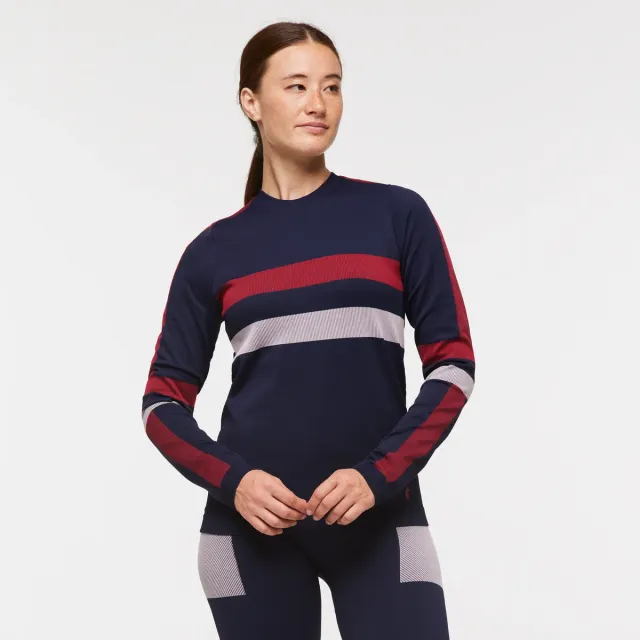 Cotopaxi Debajo sous-pull femme Ink Stripes sans coutures